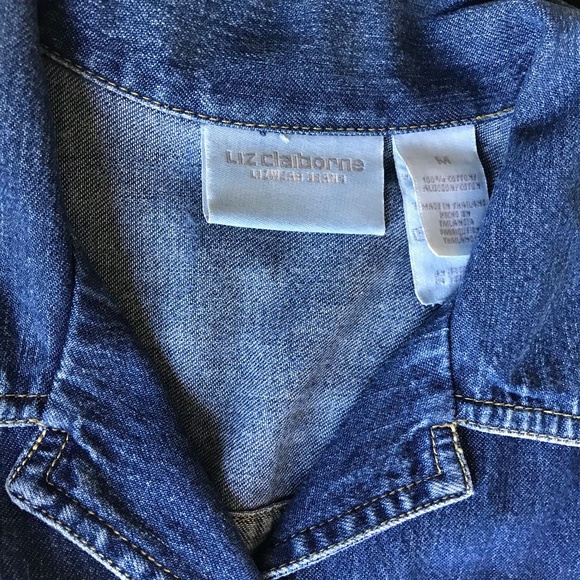 Liz Claiborne Denim sleeveless top/vest - Picture 3 of 3